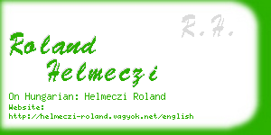 roland helmeczi business card